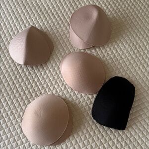 Set of Lululemon Nude and Black Bra Inserts